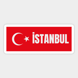 Istanbul City in Turkish Flag Sticker